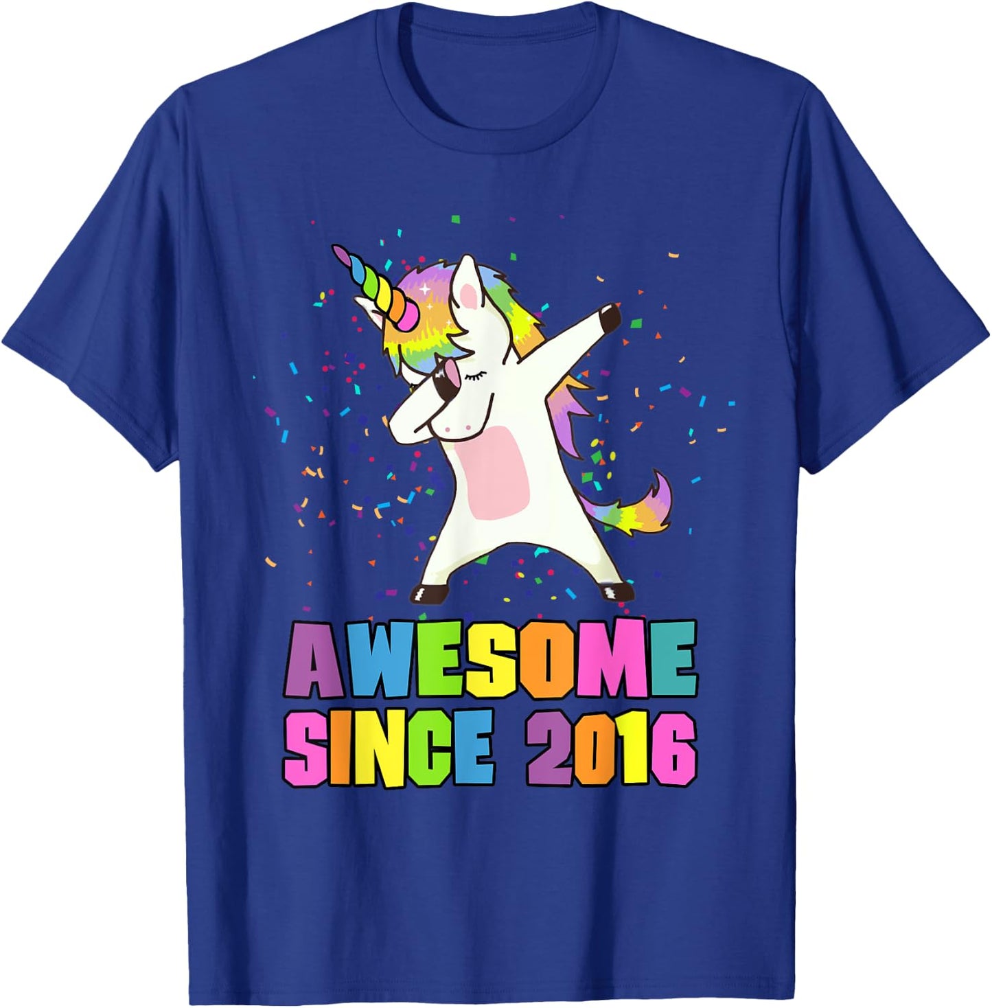 Awesome Since 2016 Unicorn T-Shirt - T-Shirt | Royal