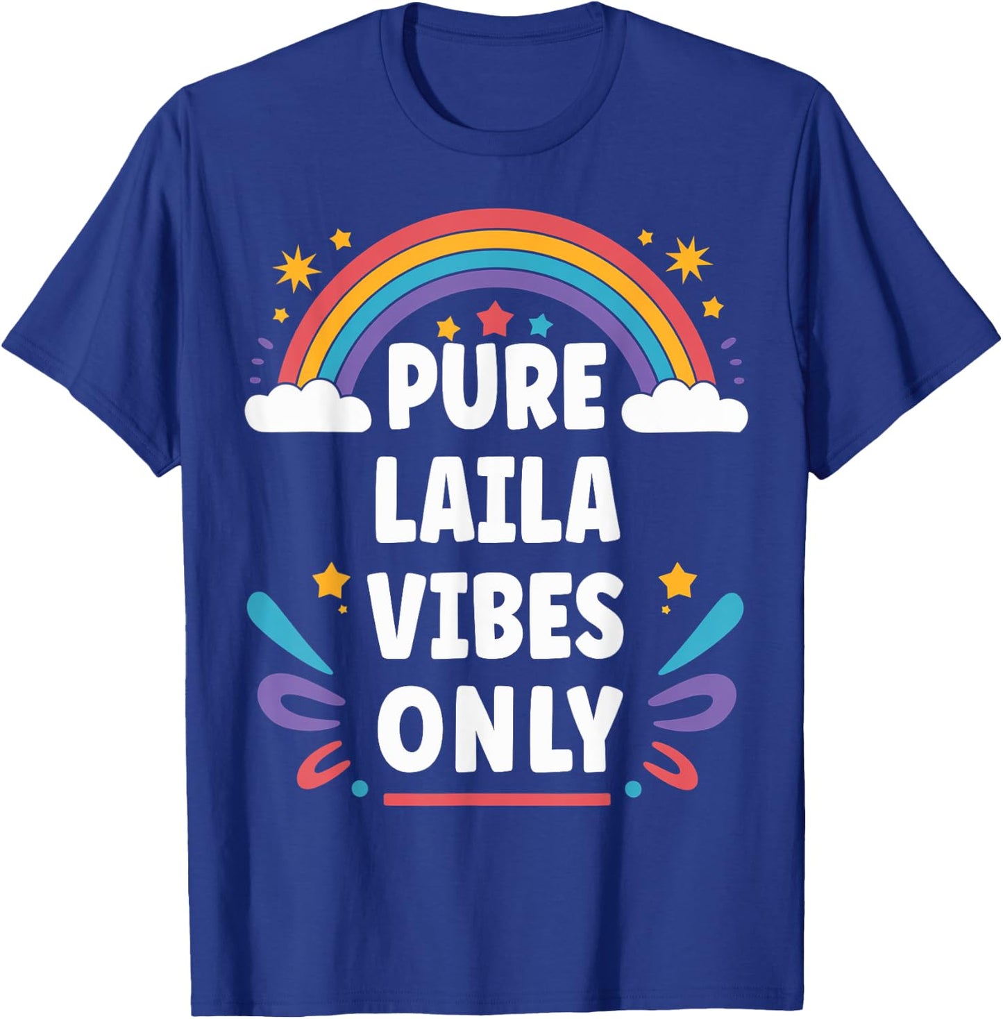 LAILA Vibes Only Cute Retro Girls LAILA Name T-Shirt - T-Shirt | Royal