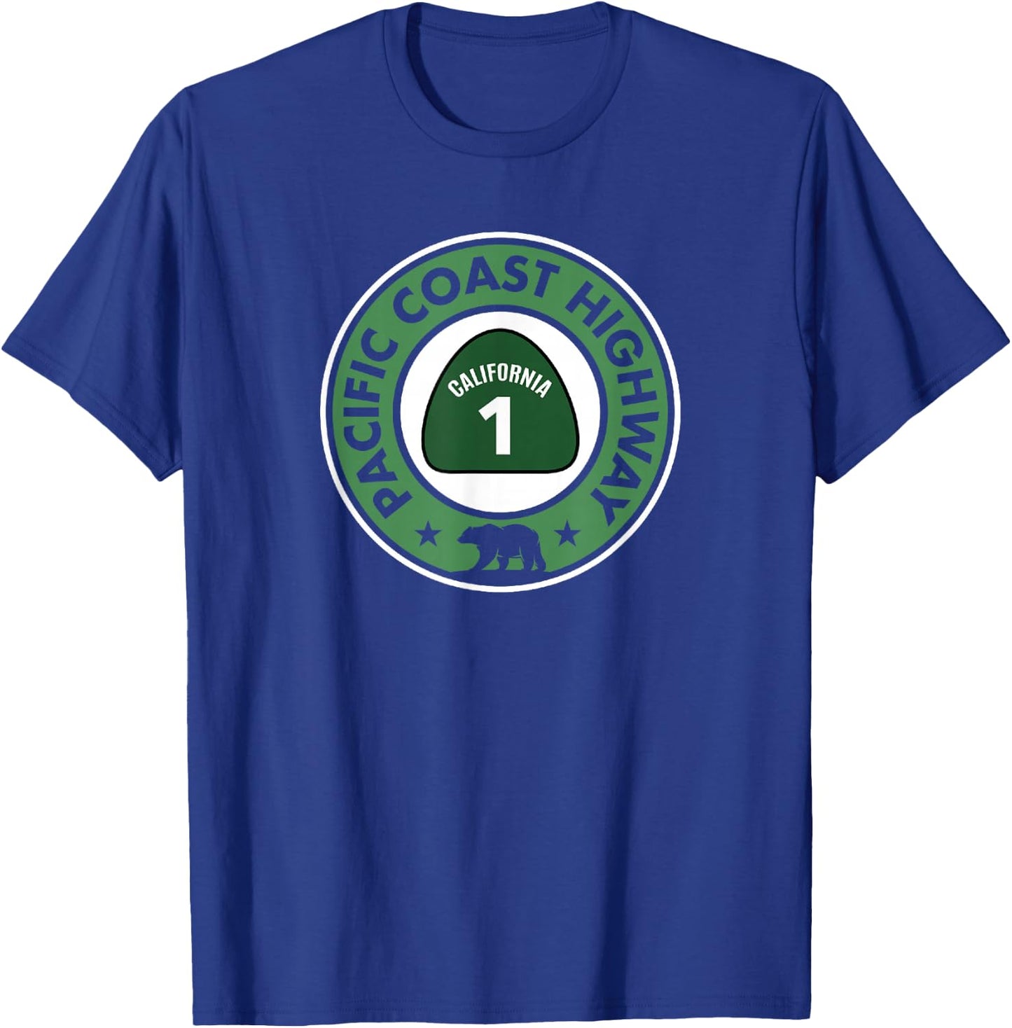 PCH Shirt California 1 Pacific Coast Highway Souvenir Gift T-Shirt - T-Shirt | Royal