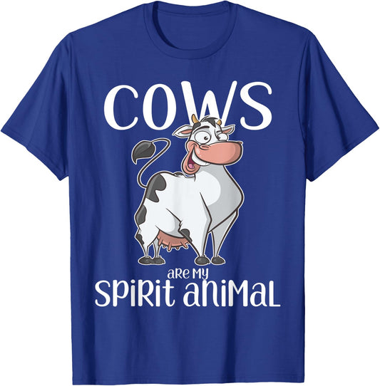 Cows Are My Spirit Animal Gift Cow T-Shirt - T-Shirt | Royal