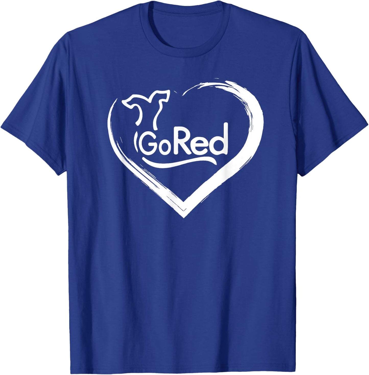 Go Red for Heart Disease Awareness Shirt T-Shirt - T-Shirt | Royal
