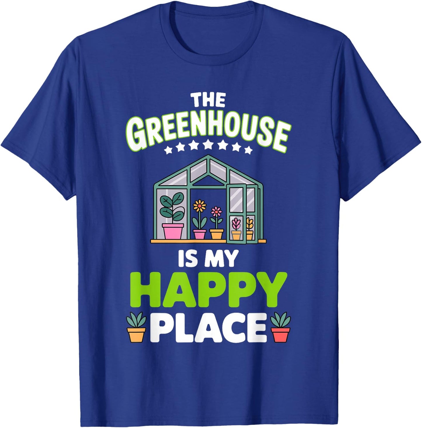 Cute Greenhouse Art Women Gardening Greenhouse Owner T-Shirt - T-Shirt | Royal