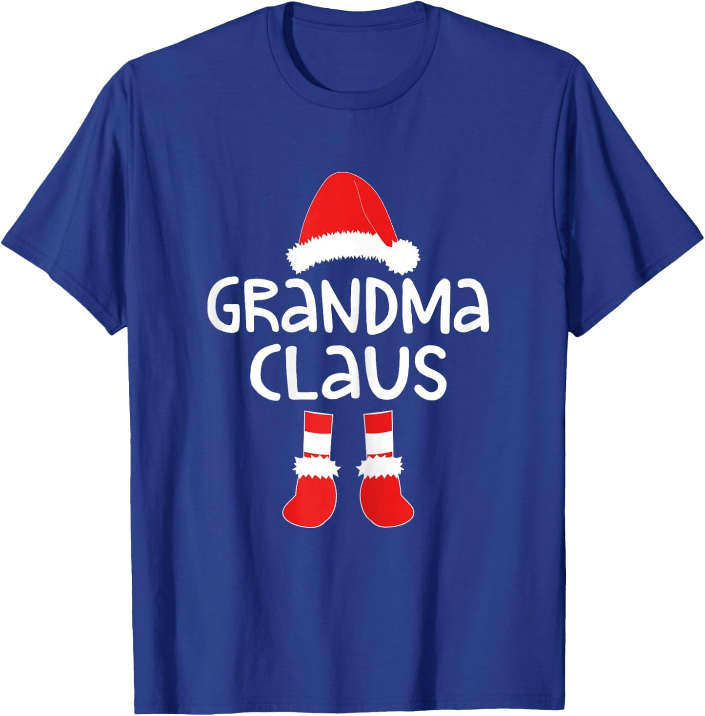 Grandma Claus Shirt Women Matching Grandma Christmas T-Shirt - T-Shirt | Royal