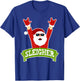 SLEIGHER - Funny Heavy Metal Music Santa - Christmas T-Shirt - T-Shirt | Royal