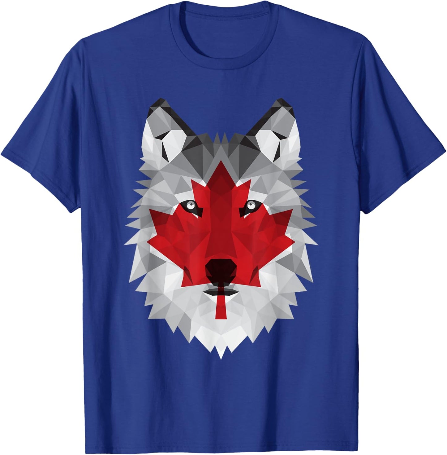 Canada Day July 1st Canadian Maple Leaf Wolf T-Shirt - T-Shirt | Royal
