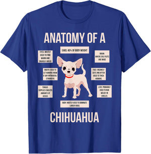 Anatomy Of A Chihuahua Funny Puppy Gift T-Shirt - T-Shirt | Royal