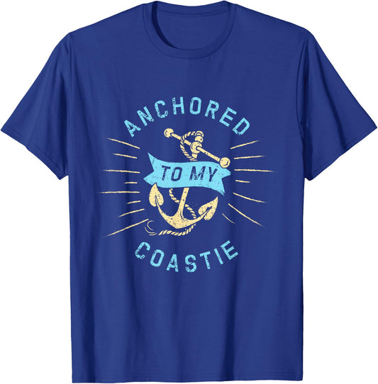 Coastie Wife US Coast Guard USCG - Anchored To T-Shirt - T-Shirt | Royal