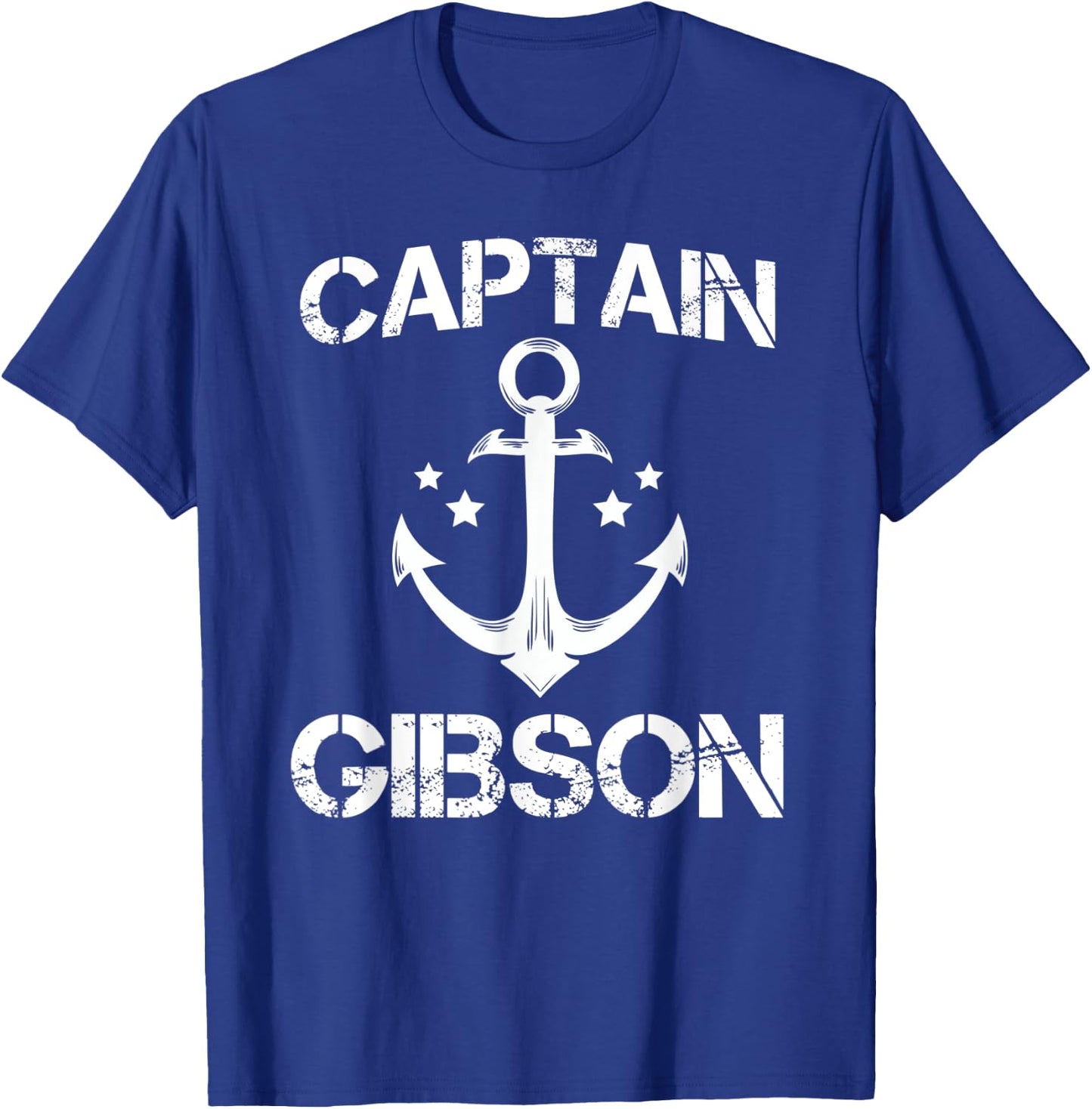 CAPTAIN GIBSON Funny Birthday Personalized Surname Clan Gift T-Shirt - T-Shirt | Royal