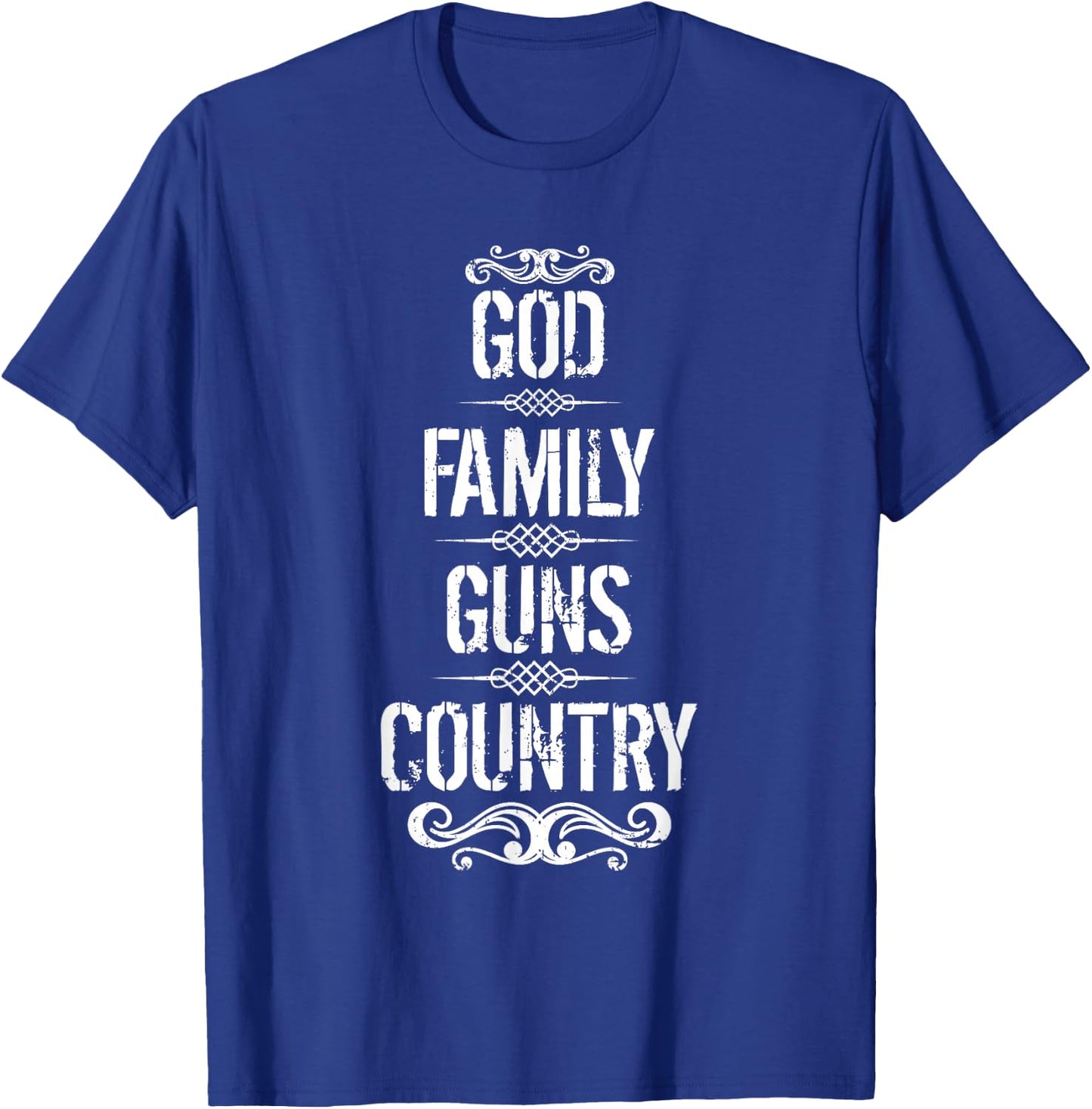 God Family Guns Country T-Shirt - T-Shirt | Royal
