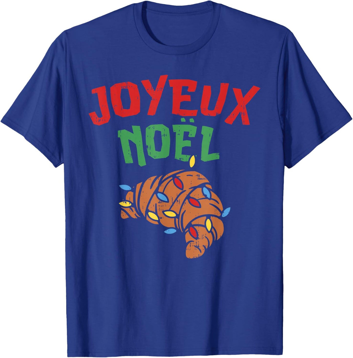 Joyeux Noel Croissant Shirt French France Christmas Gift T-Shirt - T-Shirt | Royal