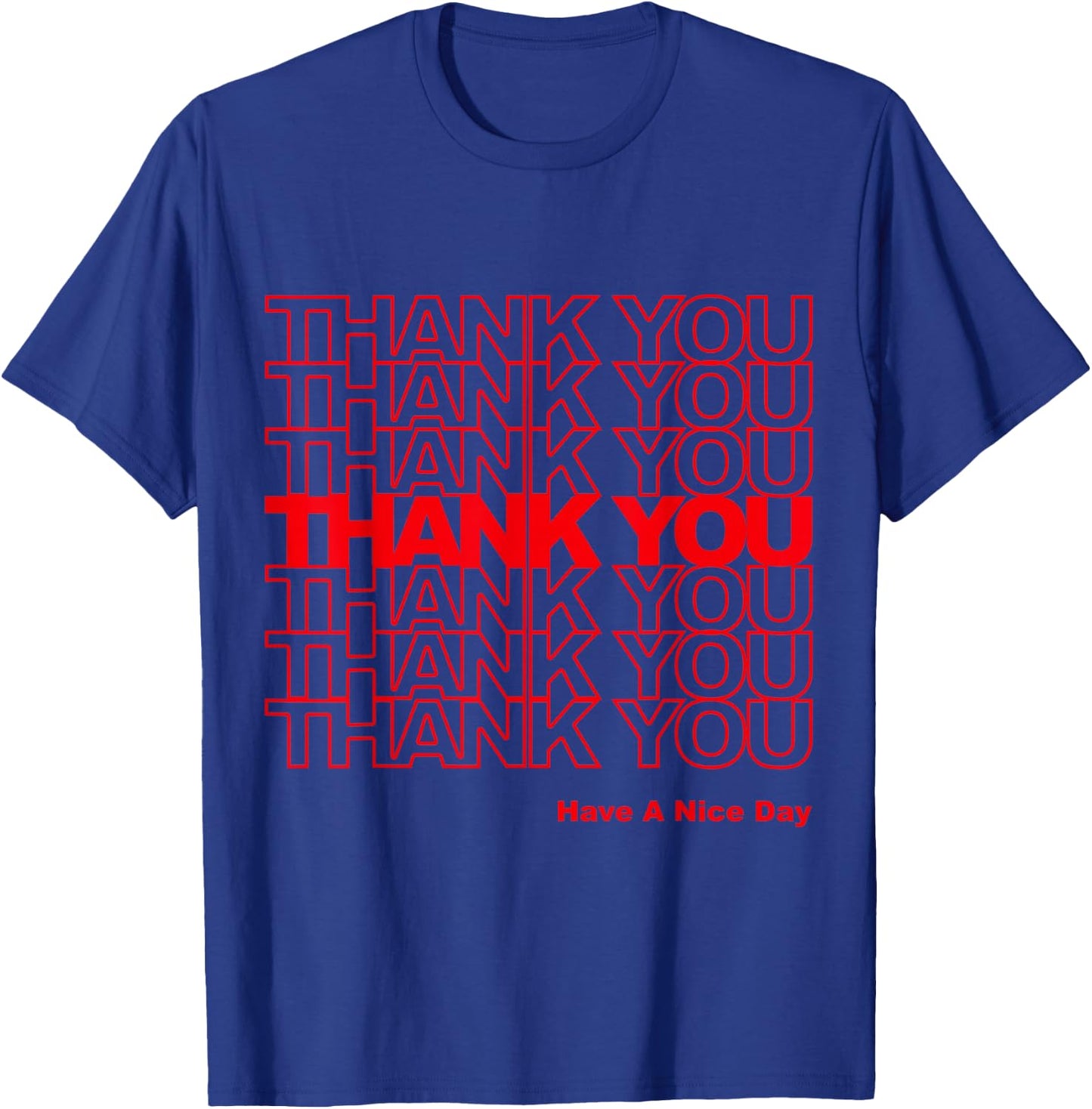 Thank You Bag T-Shirt - T-Shirt | Royal