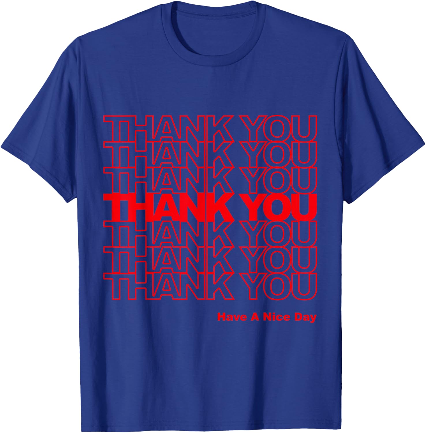 Thank You Bag T-Shirt - T-Shirt | Royal