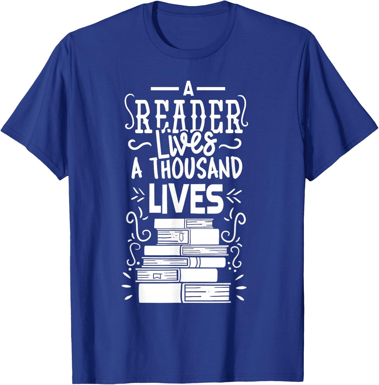 Reader T Shirt Reading Books Bookworm Gift T-Shirt - T-Shirt | Royal
