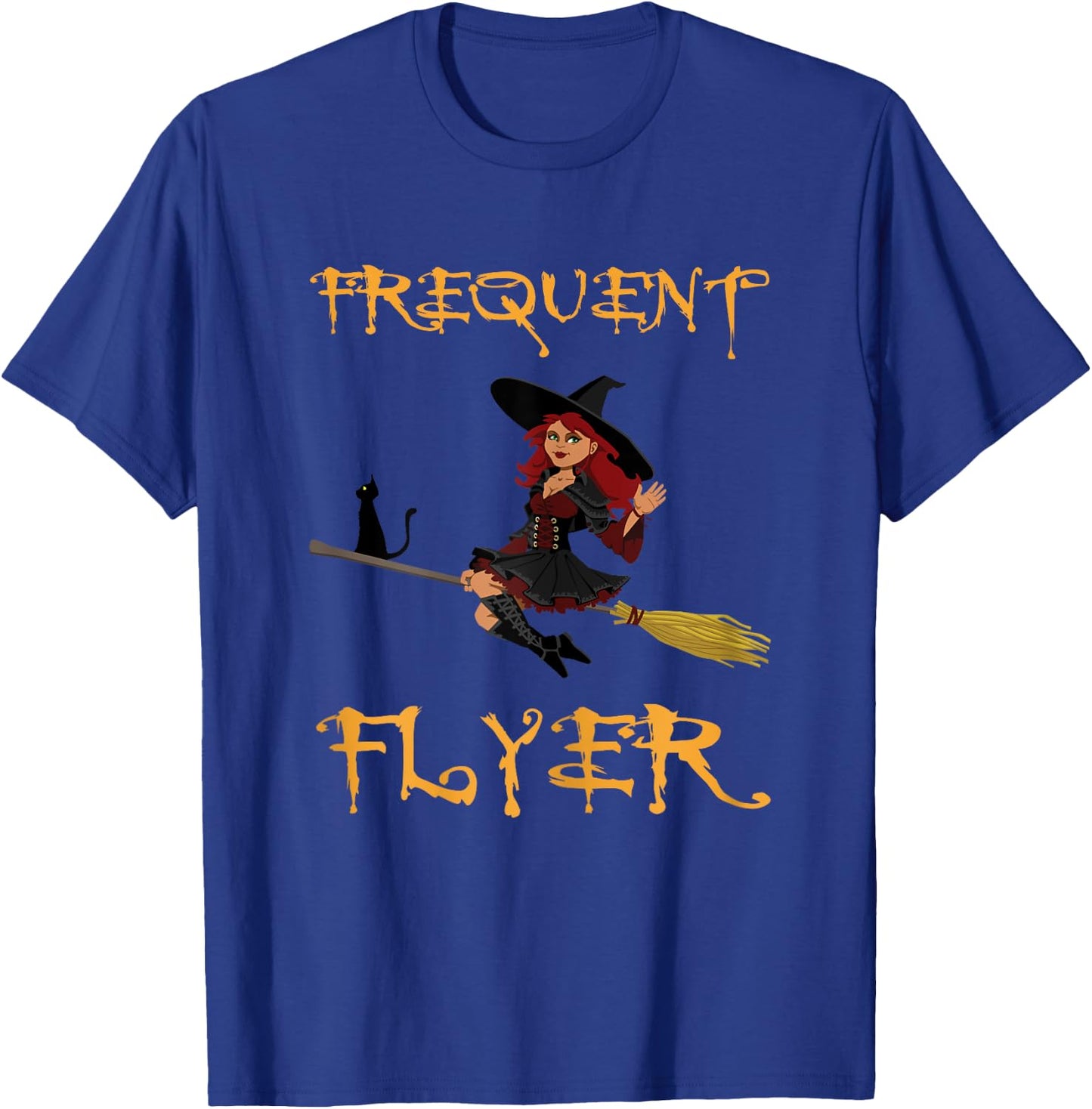 Frequent Flyer Halloween Witch | Luxury Nomad - World Travel T-Shirt - T-Shirt | Royal
