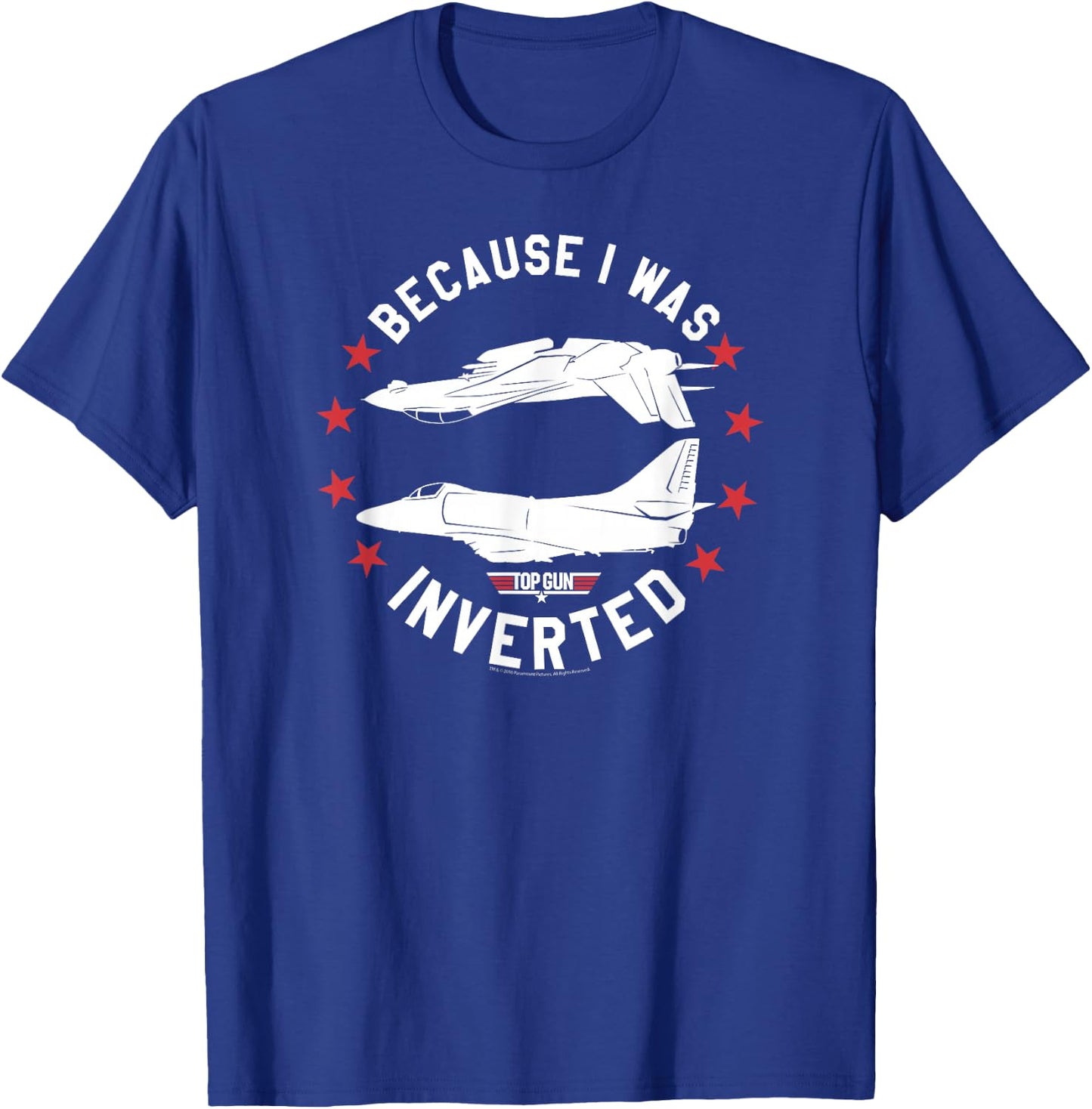 Top Gun Inverted Fighter Pilot Action Movie T-Shirt - T-Shirt | Royal