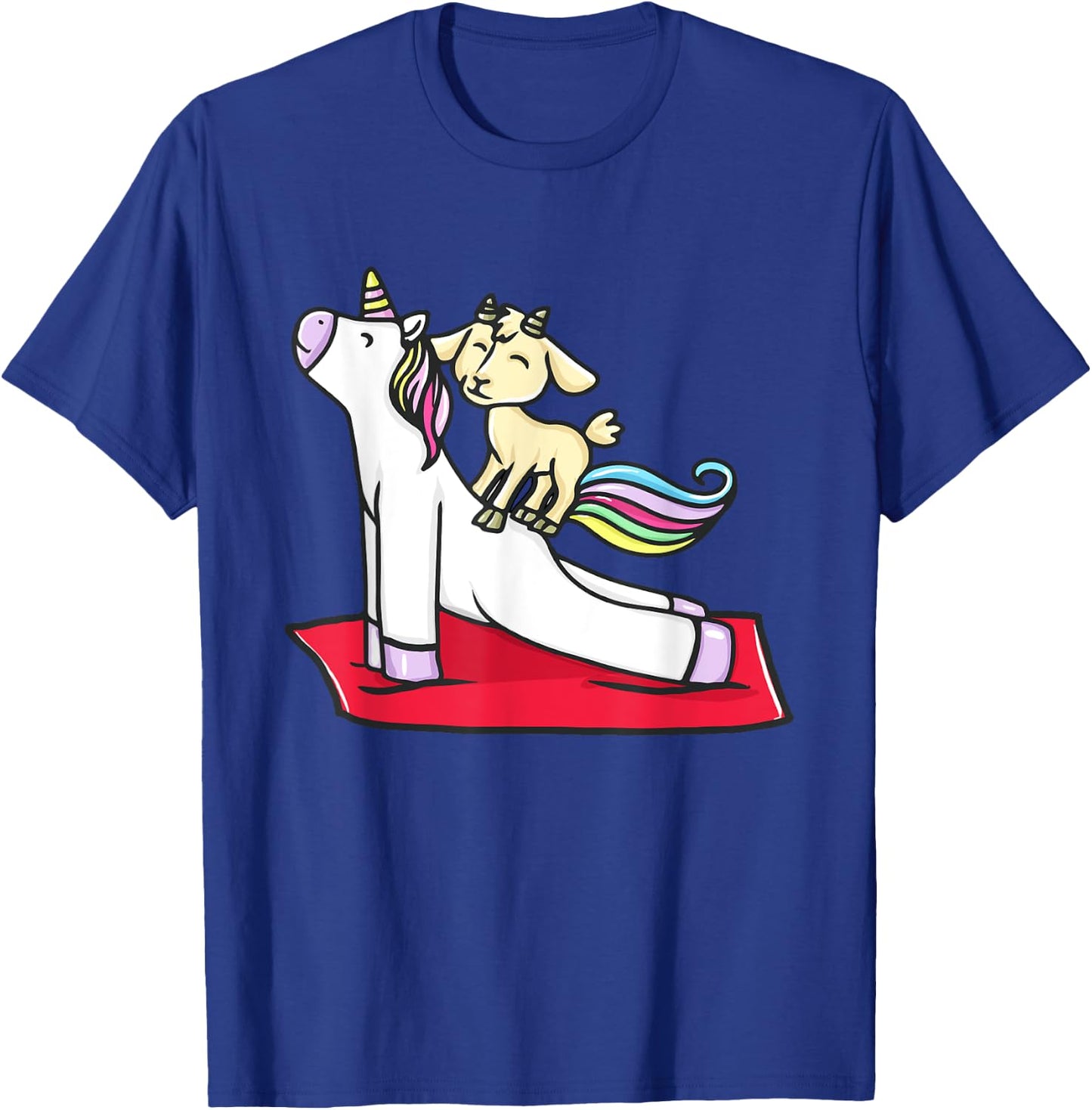 Funny Goat Yoga Spiritual Namaste Unicorn T-Shirt - T-Shirt | Royal