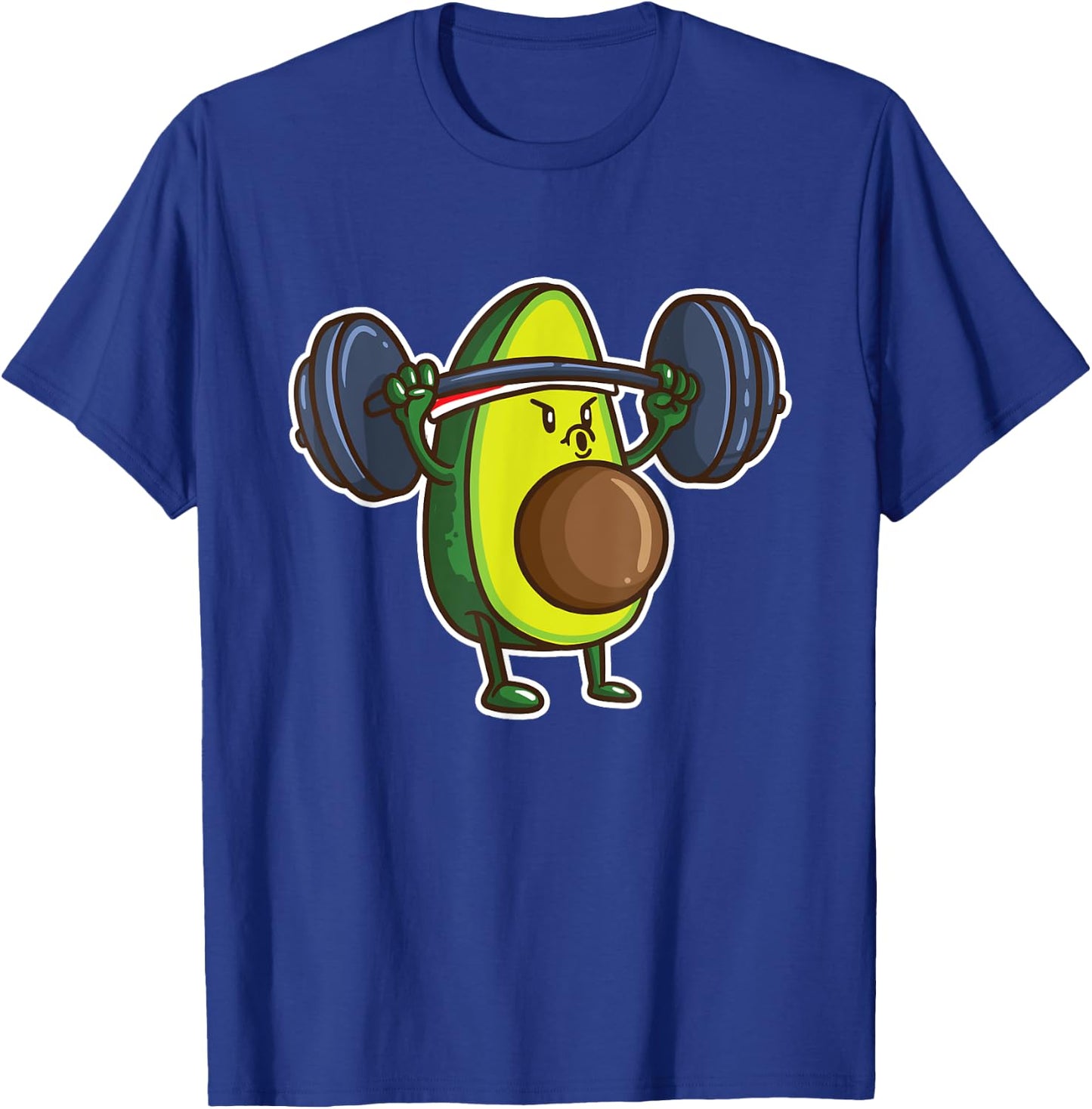 Avocado Powerlifting Weightlifting Gift Gym Food Lover Vegan T-Shirt - T-Shirt | Royal