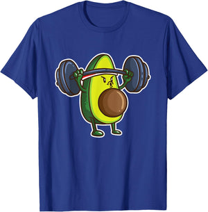 Avocado Powerlifting Weightlifting Gift Gym Food Lover Vegan T-Shirt - T-Shirt | Royal