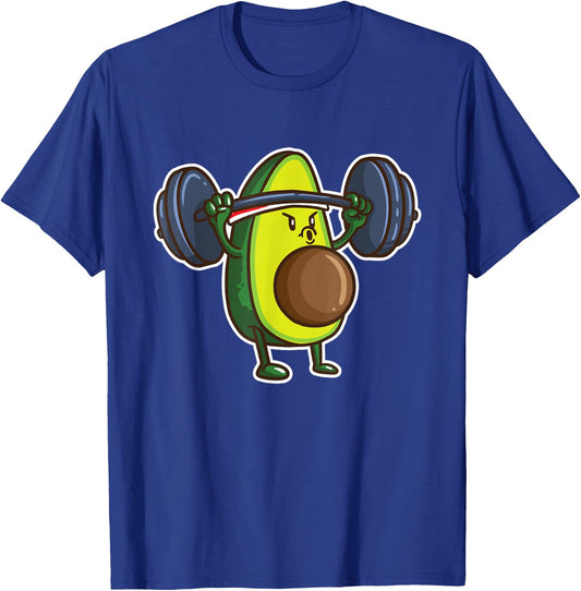Avocado Powerlifting Weightlifting Gift Gym Food Lover Vegan T-Shirt - T-Shirt | Royal