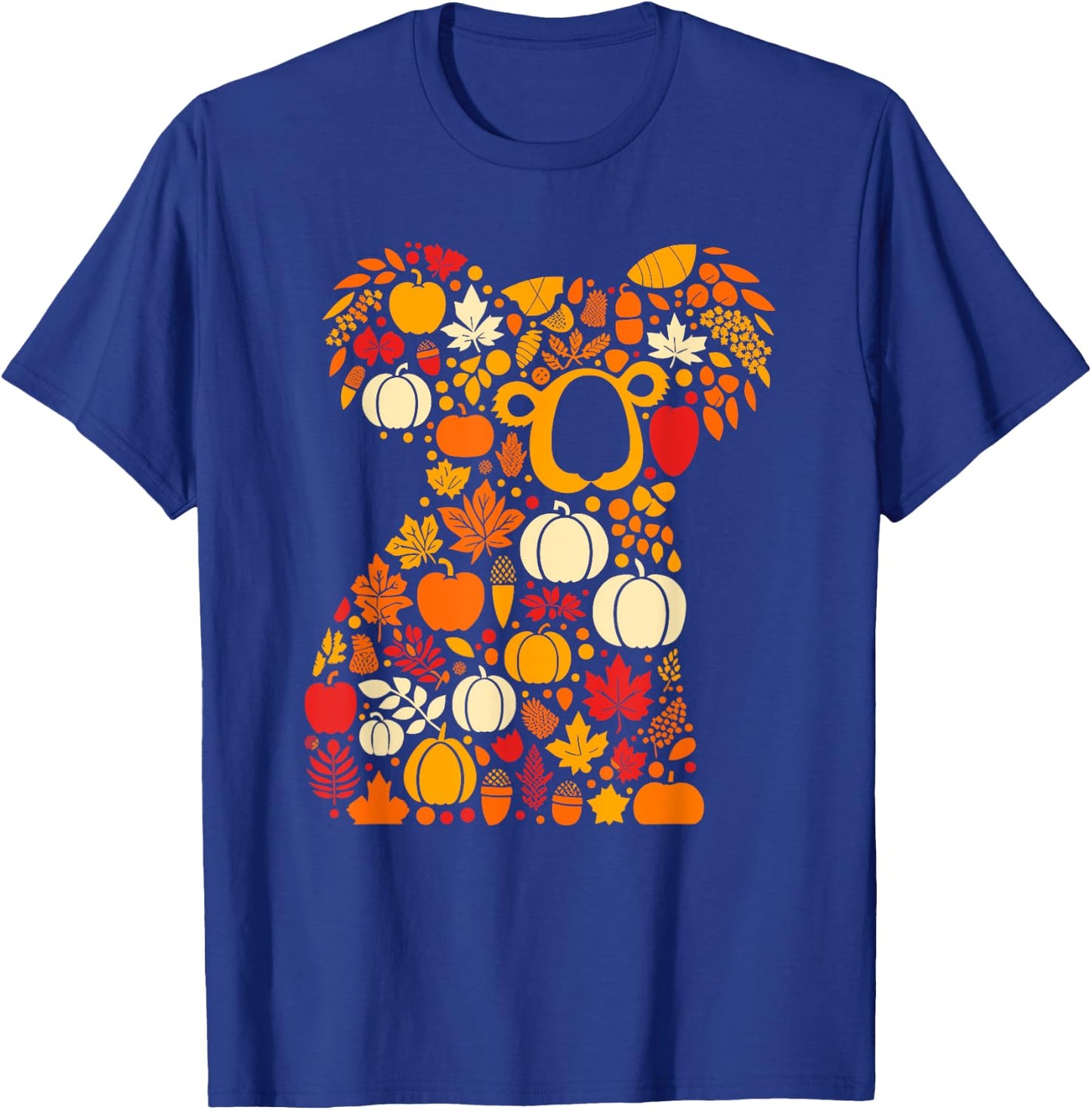 Autumn Pumpkin Fall Koala Thanksgiving Kids T-Shirt - T-Shirt | Royal