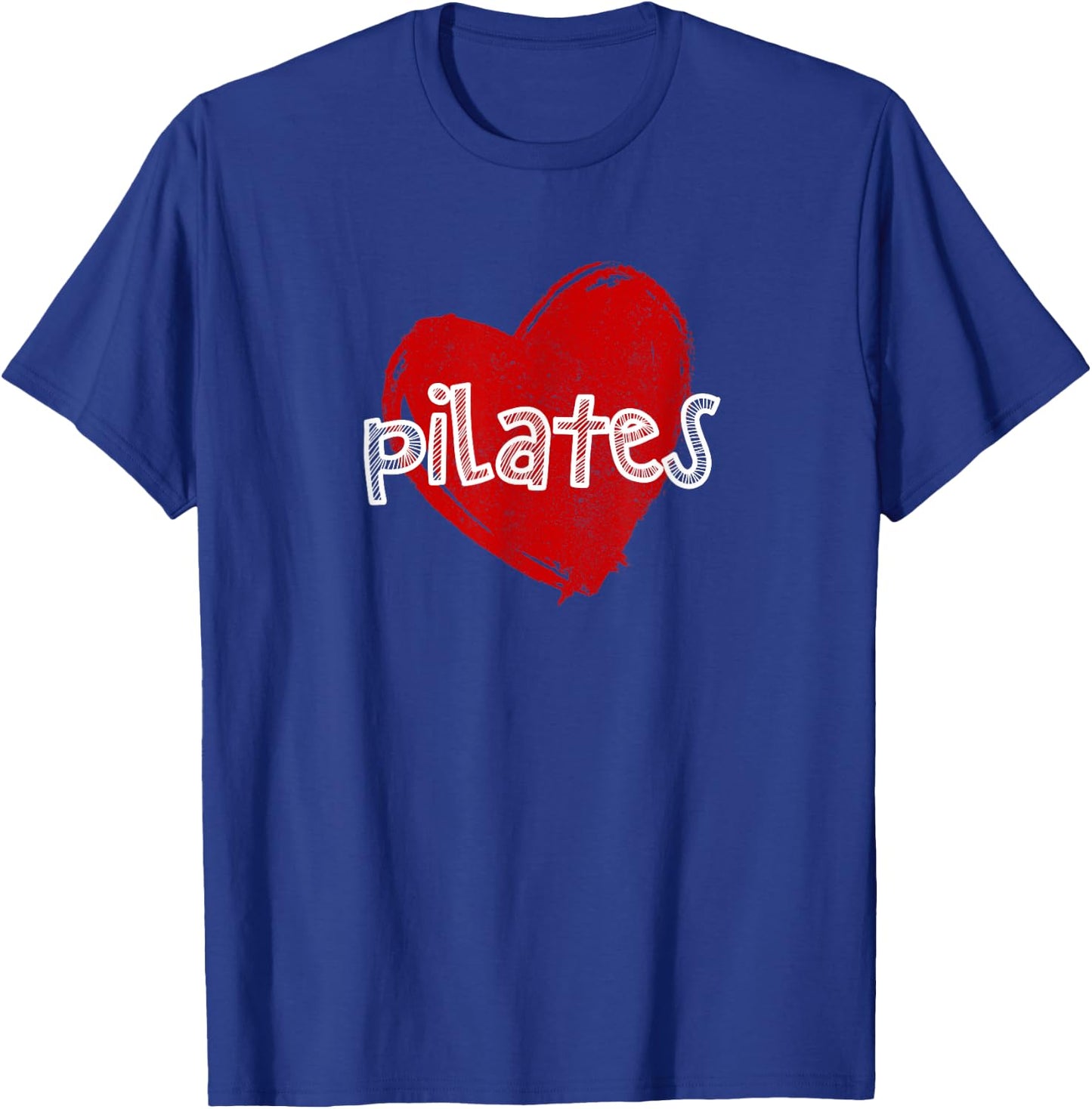 Pilates Love Funny Cute Heart Gym Teacher Pilates Class Men Women Kids T-Shirt - T-Shirt | Royal