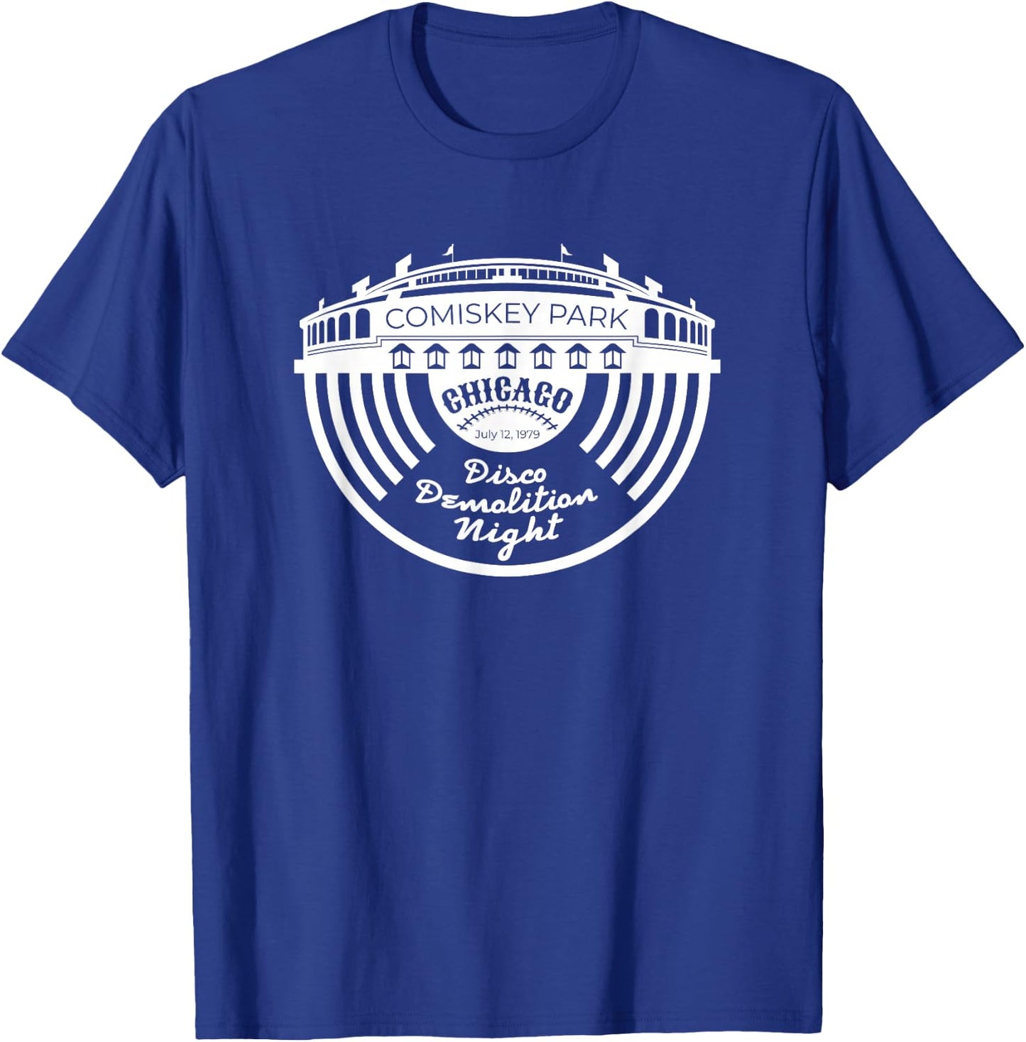 Old Comiskey Park Shirt Vintage Disco Demolition Night T-Shirt - T-Shirt | Royal