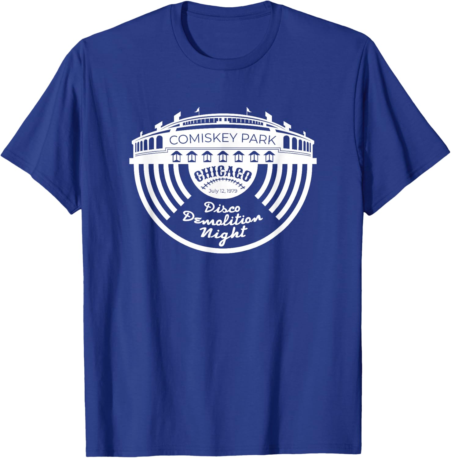 Old Comiskey Park Shirt Vintage Disco Demolition Night T-Shirt - T-Shirt | Royal