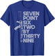 7.62x39 Seven Point Six Two by 39 AK47 Rifle T-Shirt - T-Shirt | Royal