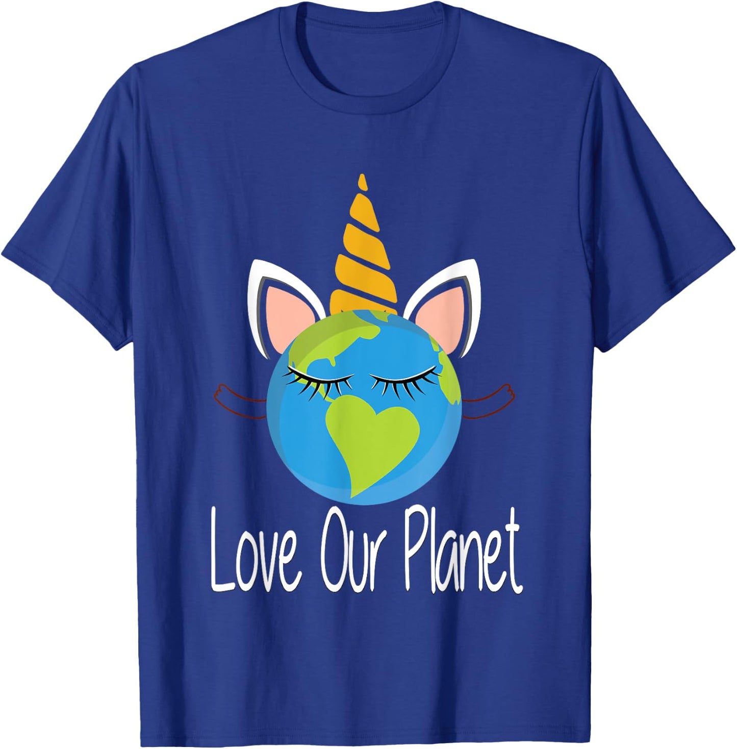 Toddler Girl Earth Day T Shirt Kids Unicorn Face Teen T-Shirt - T-Shirt | Royal