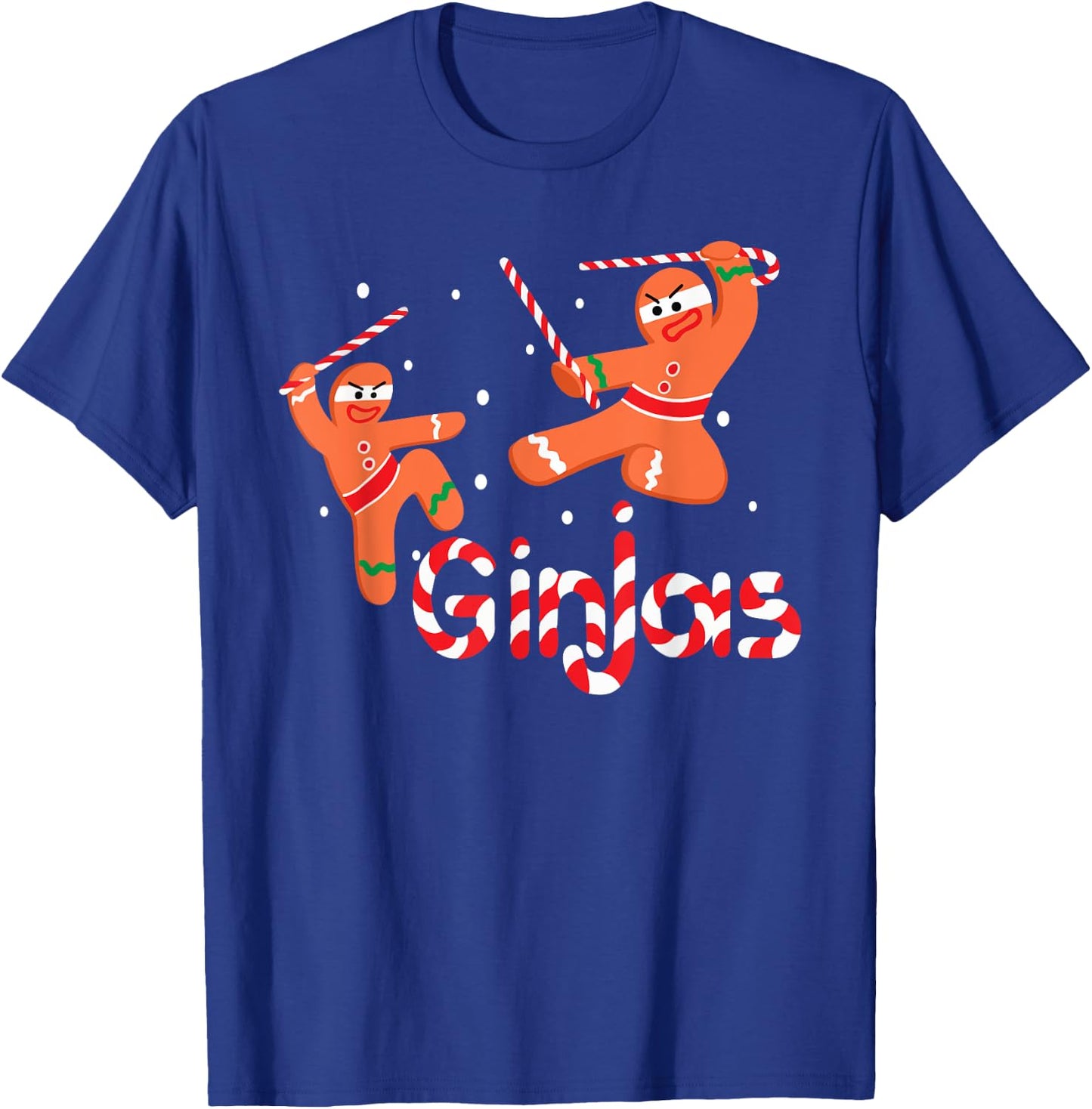 Ginjas Shirt Gingerbread Men Ninjas Christmas Gift T-Shirt - T-Shirt | Royal