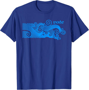 Vote | Blue Wave Political Civic Action T-Shirt - T-Shirt | Royal
