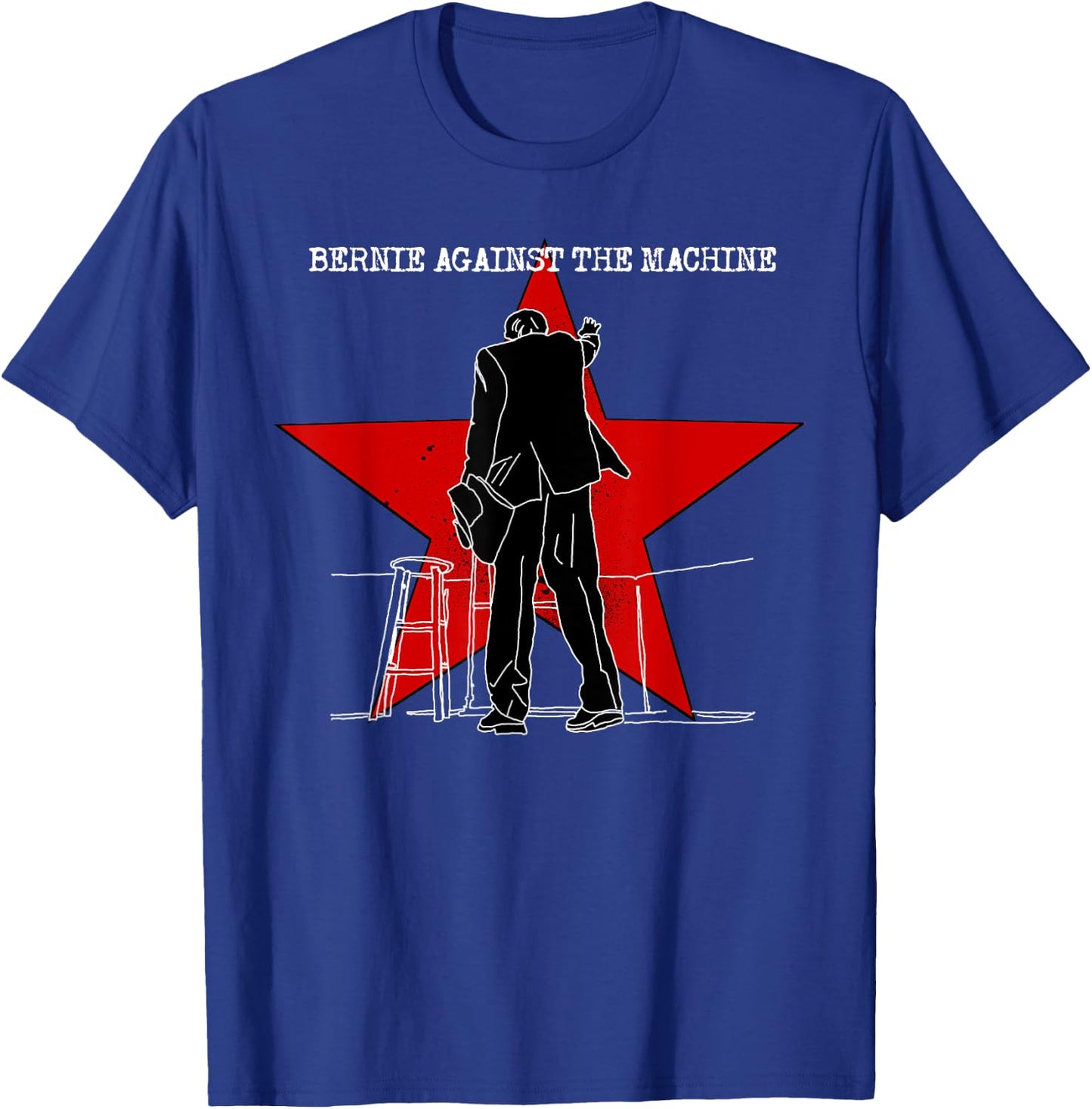 Bernie Sanders 2020 Against the Machine Punk Rock Stage Star T-Shirt - T-Shirt | Royal