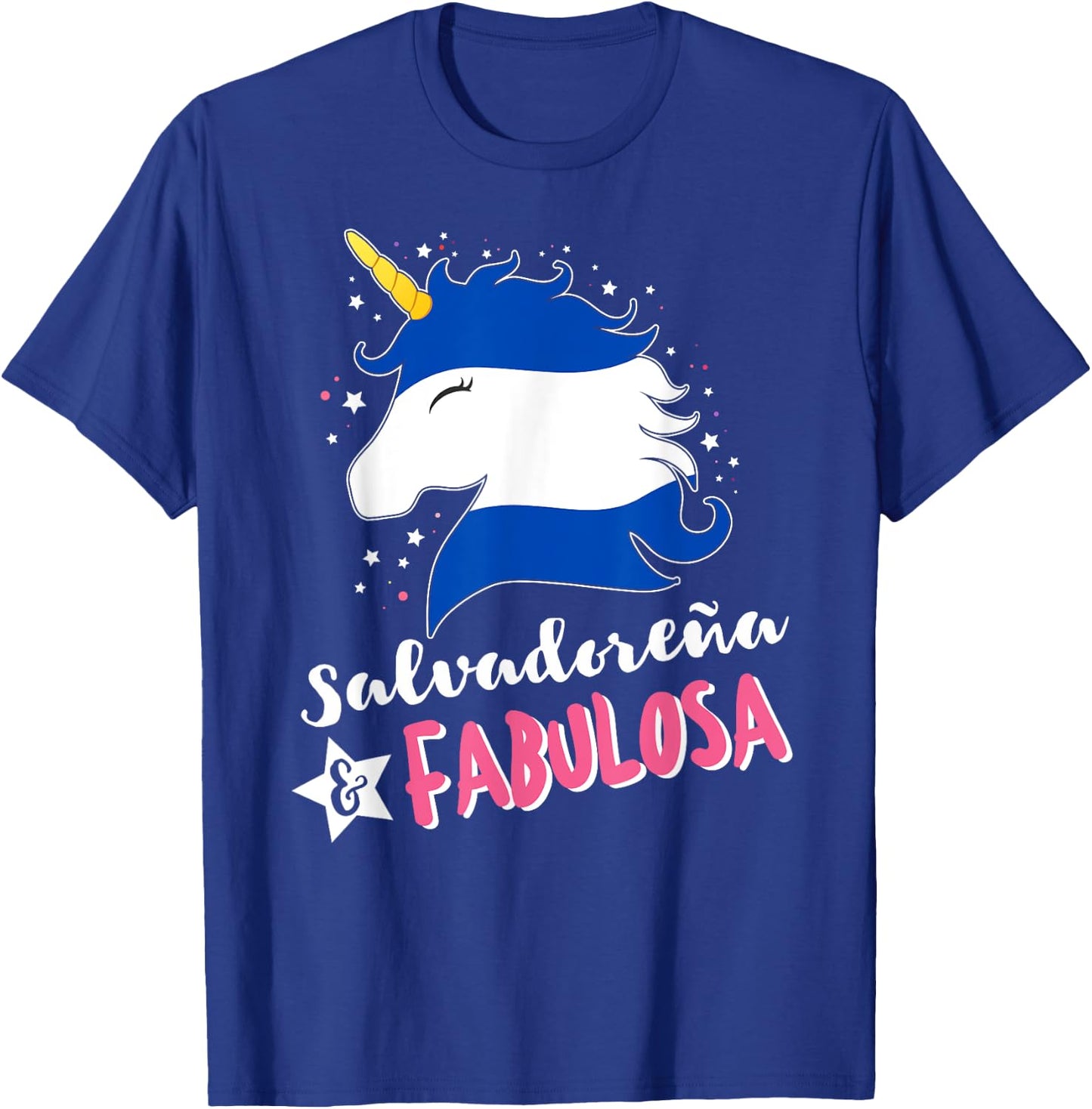 Salvadoran Flag El Salvador Unicornio T-Shirt - T-Shirt | Royal