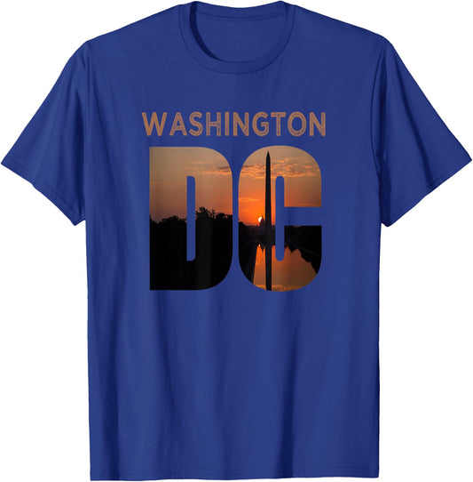Washington DC Monument Skyline Art Vacation Souvenir Gift T-Shirt - T-Shirt | Royal