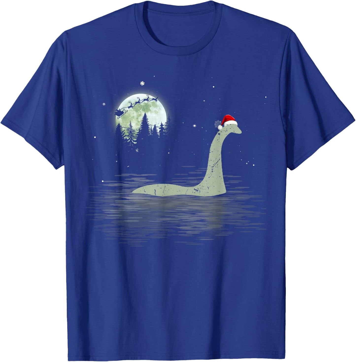 Loch Ness Monster Christmas Santa Nessie Xmas Pajamas T-Shirt - T-Shirt | Royal