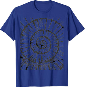 Ammonite Fossil Super Cool Extreme Closeup Design T-Shirt - T-Shirt | Royal