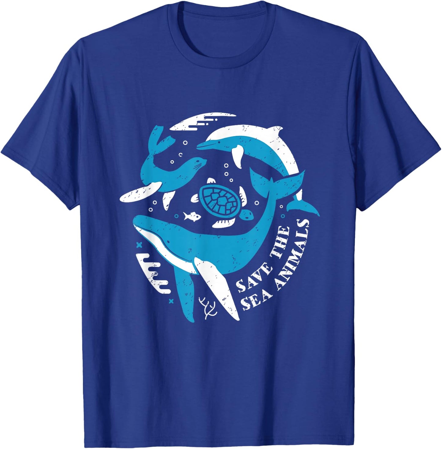 Ocean Conservation - Save The Sea Animals T-Shirt - T-Shirt | Royal