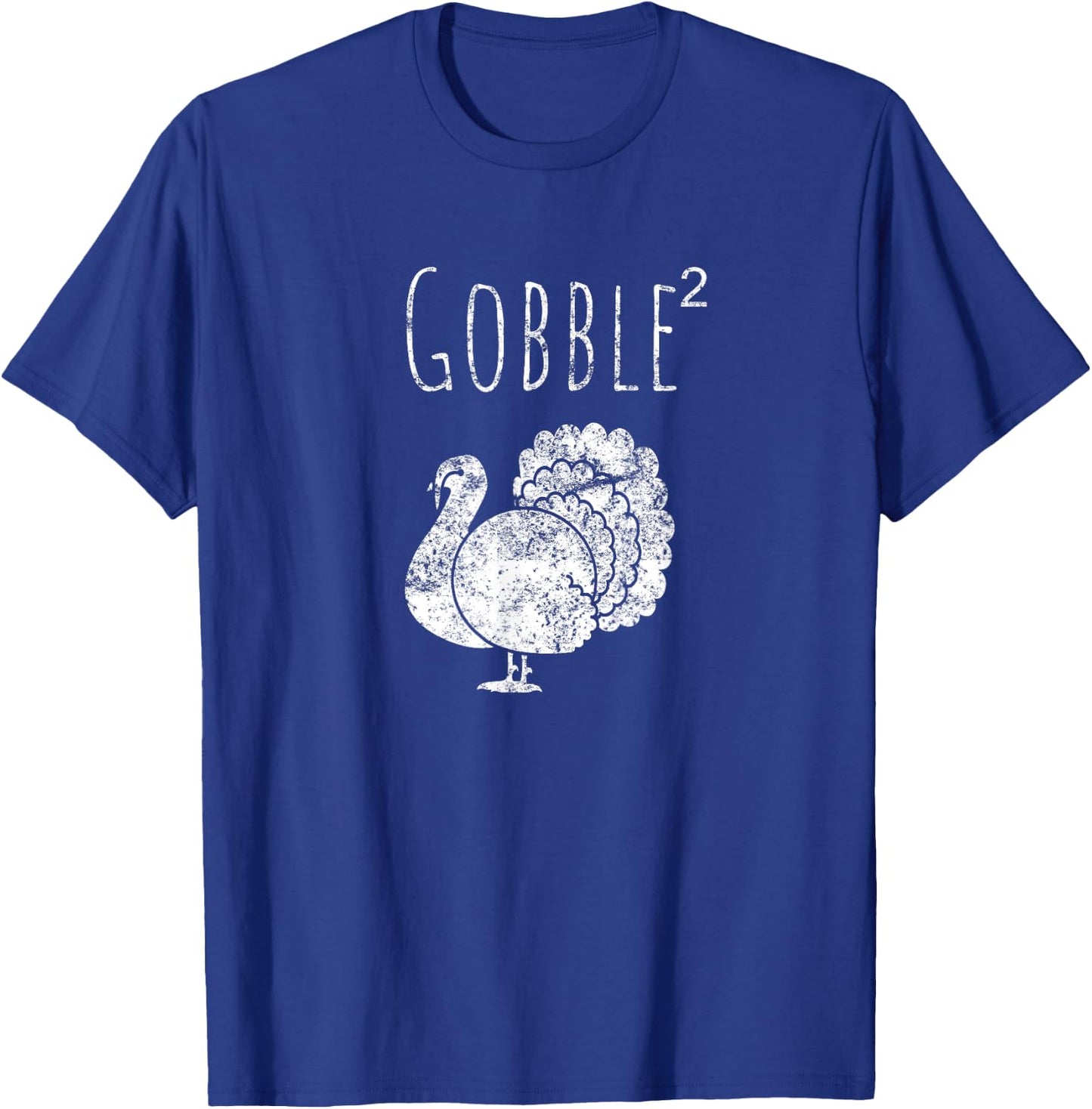 Retro Funny Gobble Squared Turkey Day Math Thanksgiving Joke T-Shirt - T-Shirt | Royal