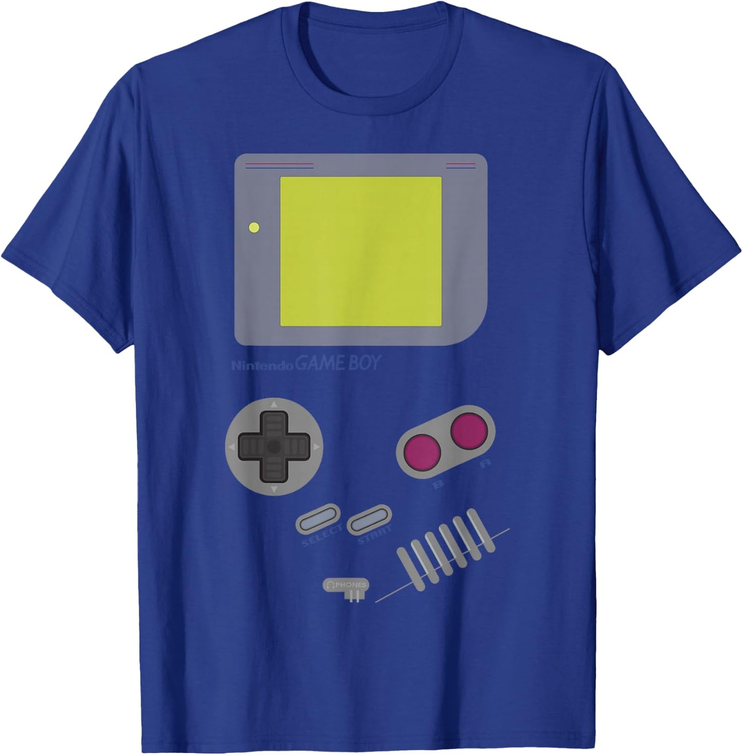 Nintendo Game Boy Screen Buttons Retro Graphic T-Shirt - T-Shirt | Royal