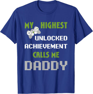 Nerdy Funny Father Day Gamer Dad Daddy Men Love Video Gaming T-Shirt - T-Shirt | Royal