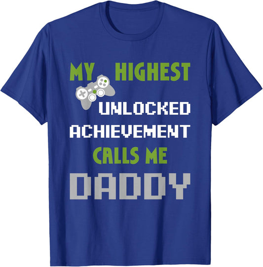 Nerdy Funny Father Day Gamer Dad Daddy Men Love Video Gaming T-Shirt - T-Shirt | Royal