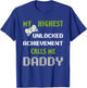 Nerdy Funny Father Day Gamer Dad Daddy Men Love Video Gaming T-Shirt - T-Shirt | Royal