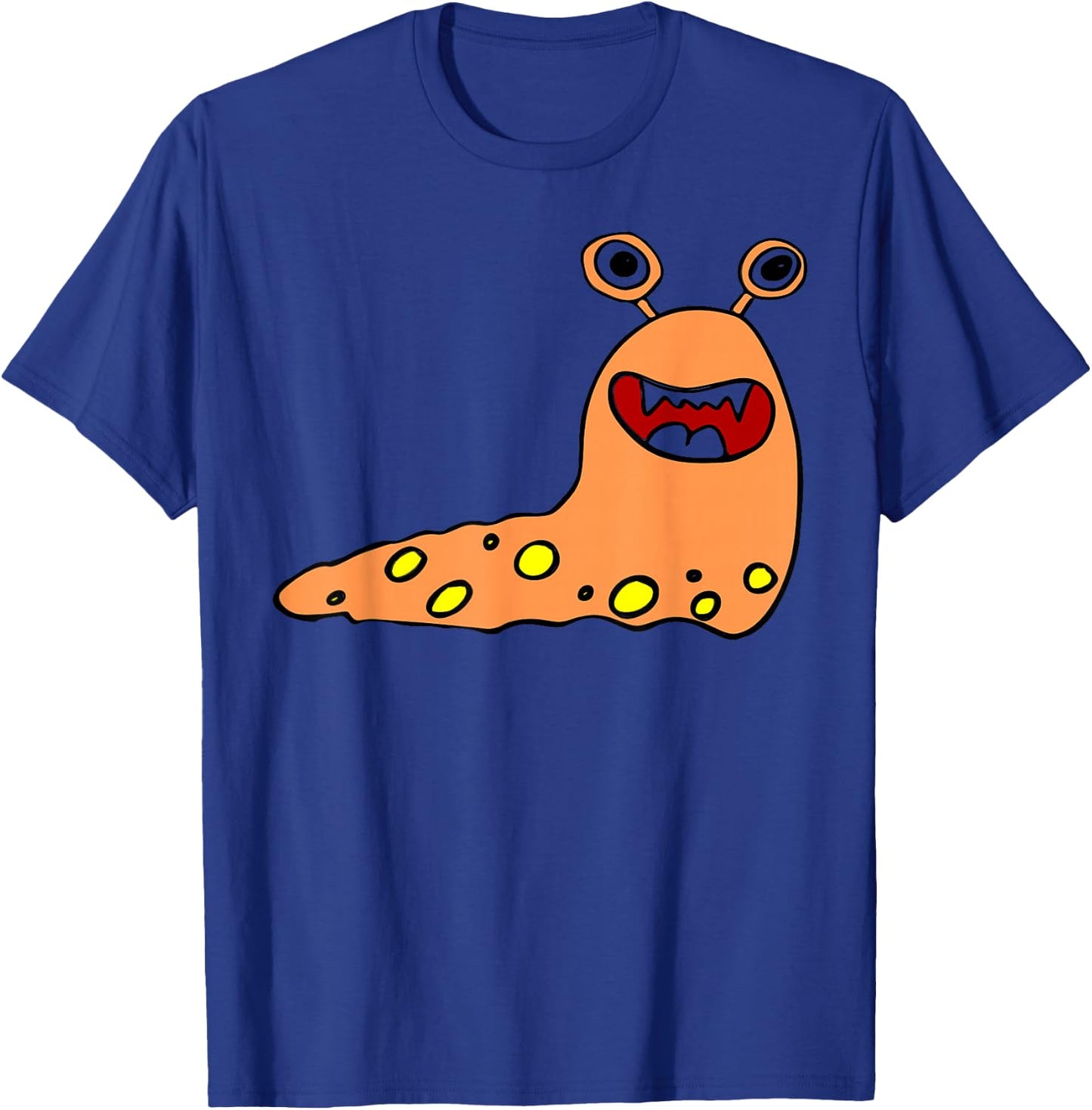 Cartoon Style Monster Slug T-Shirt - T-Shirt | Royal