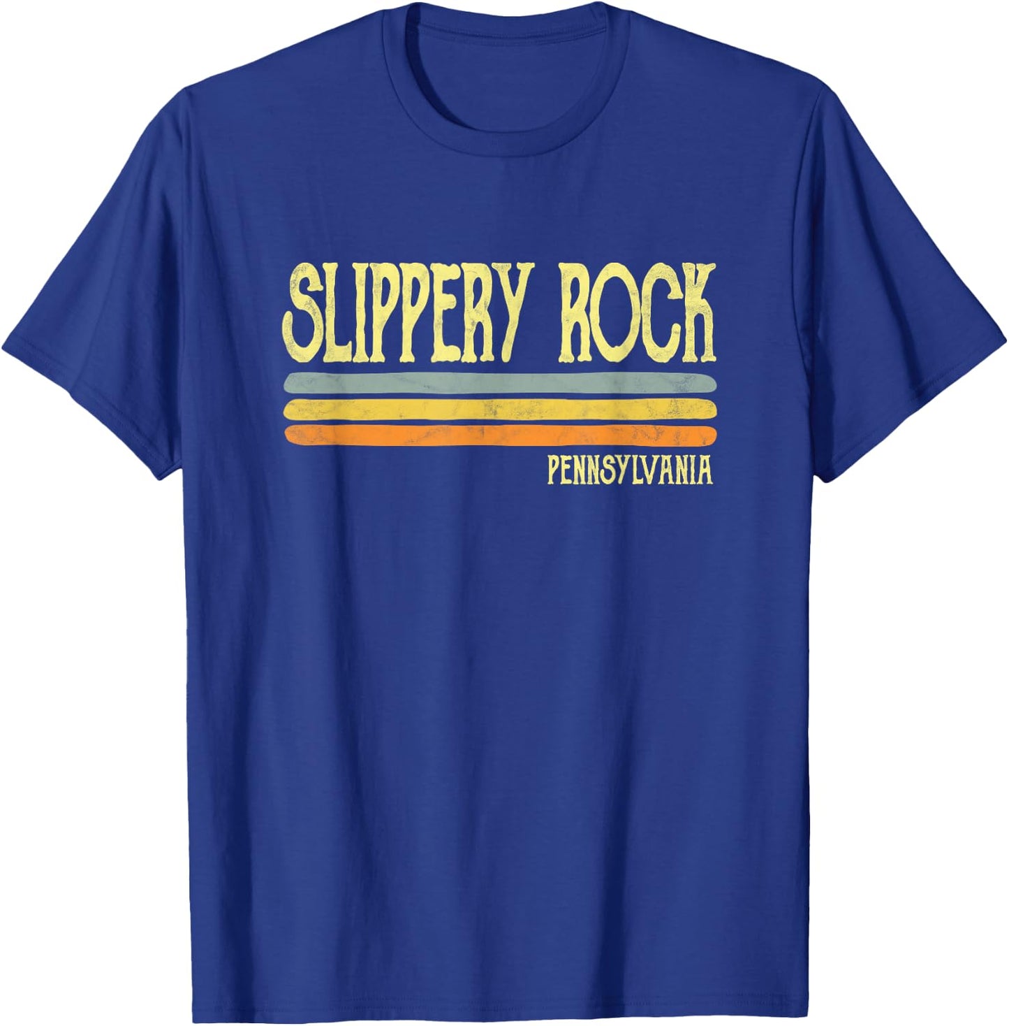 Vintage Slippery Rock Pennsylvania PA Souvenir Gift T-Shirt - T-Shirt | Royal