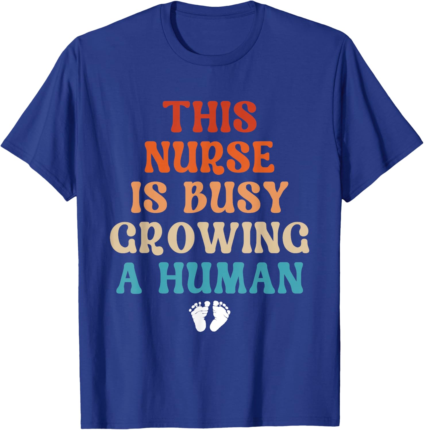Pregnancy Nurse Announcement Idea Cute Pregnant Nurse T-Shirt - T-Shirt | Royal