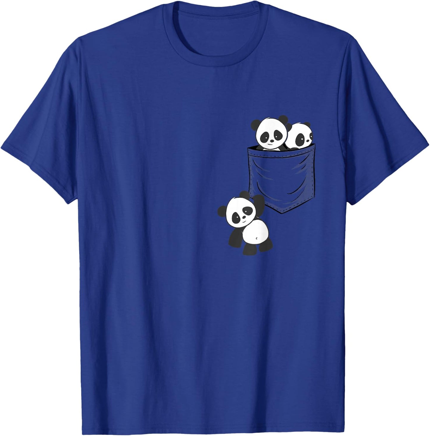 for Panda Lovers Cute Kawaii Baby Pandas in Pocket Small T-Shirt - T-Shirt | Royal