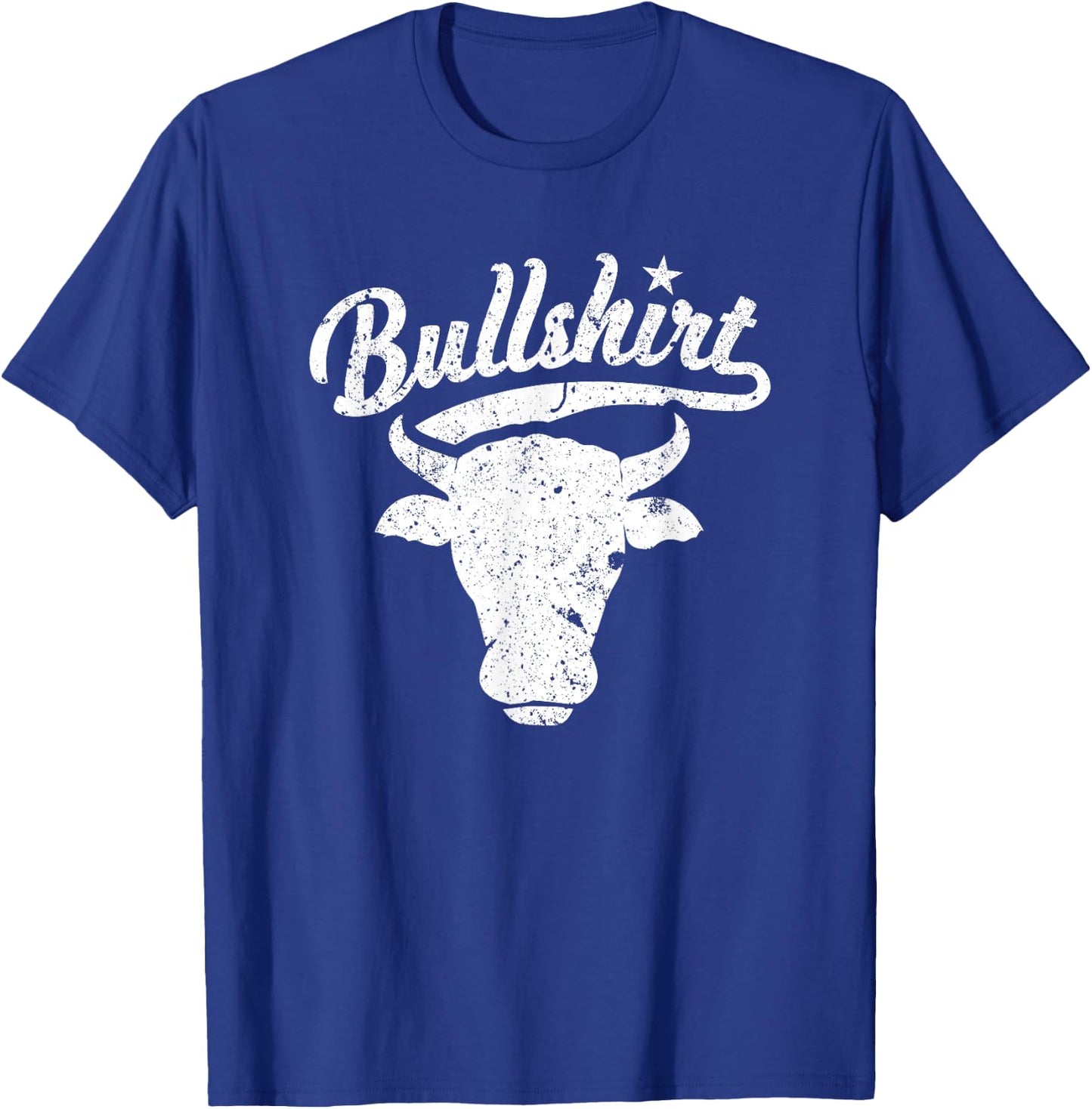 BullShirt Steer Bull Face Funny Puns Silly Humor T-Shirt - T-Shirt | Royal