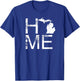 Michigan Home Shirt MI State Love Pride Map Distressed T-Shirt - T-Shirt | Royal