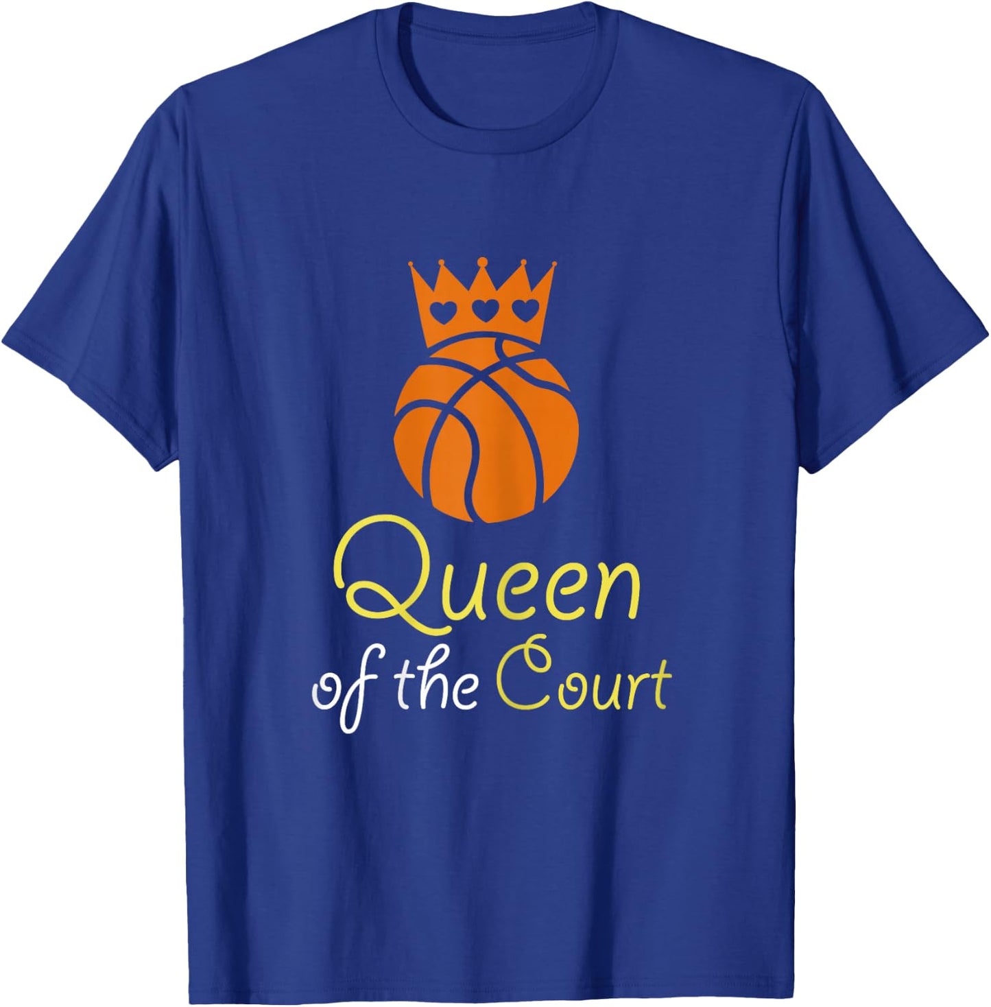 Basketball Shirts for Girls Teens Queen Court T Shirt Gift T-Shirt - T-Shirt | Royal