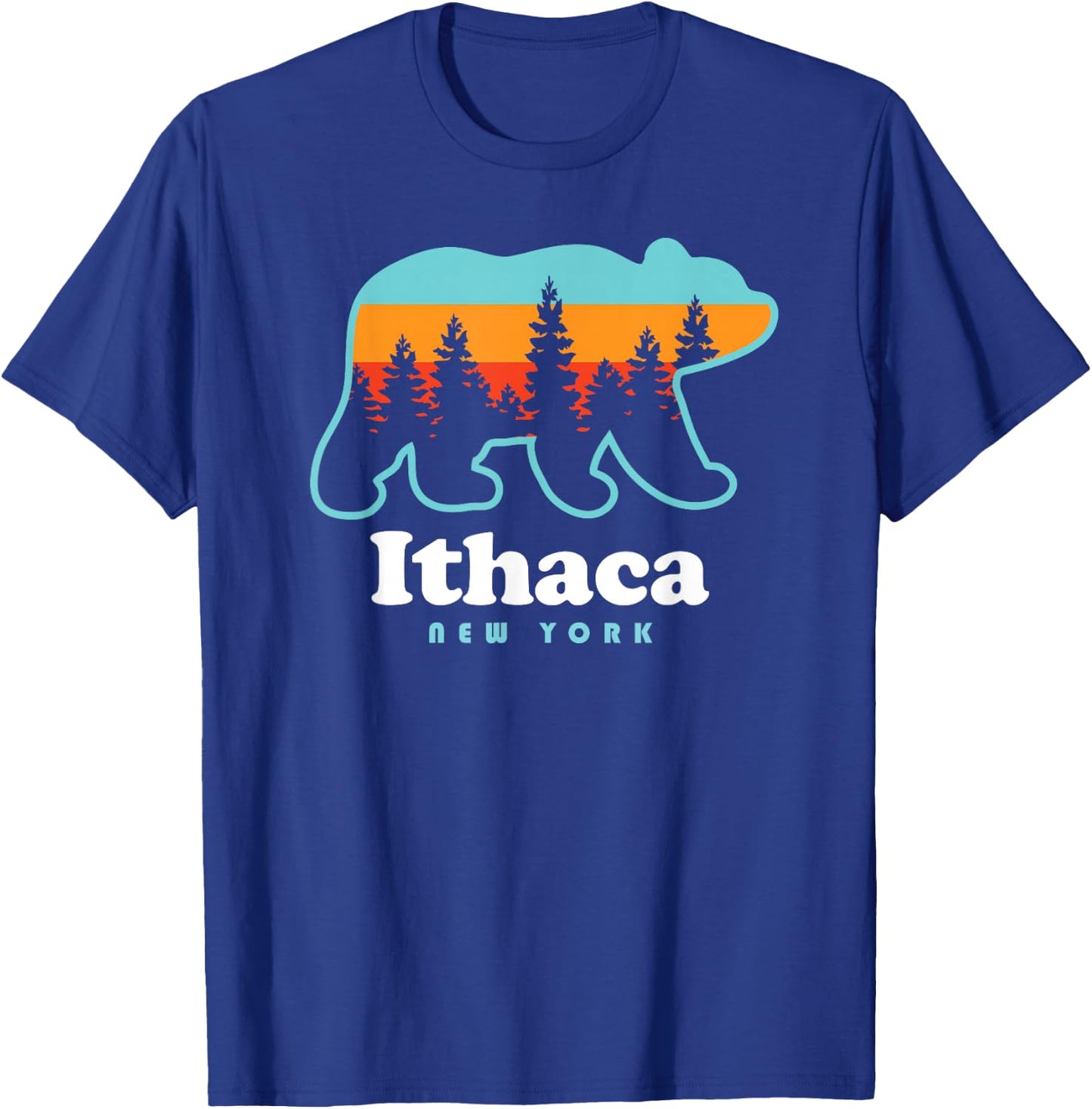 Ithaca NY Bear Ithaca New York T-Shirt - T-Shirt | Royal